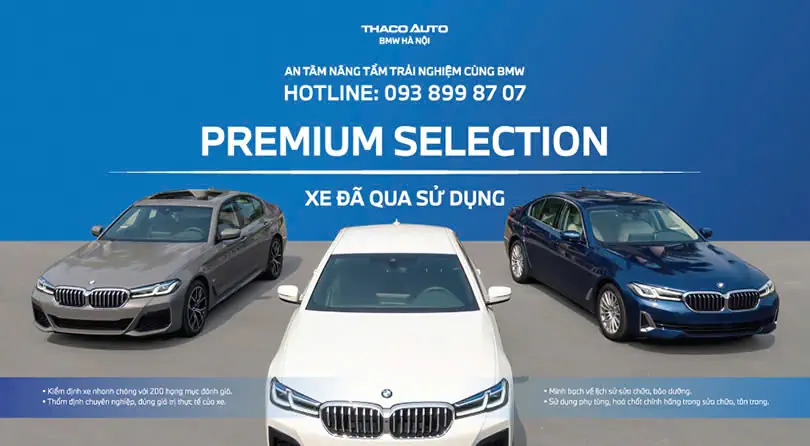 Nhận thu mua, Ký gửi xe ô tô đã qua sử dụng cùng THACO AUTO BMW Hà Nội